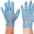 GLOVES Aurelia Delight Blue Vinyl Powder Free,Médium,