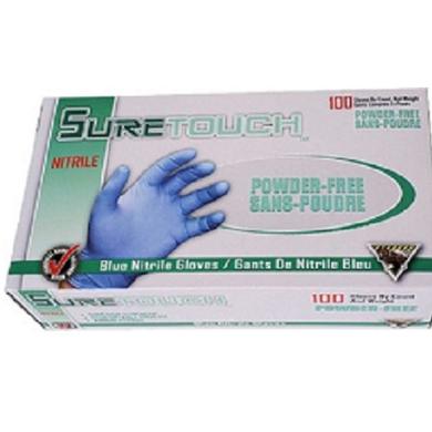 Nitrile Disposable Gloves SureTouch Blue 4 Mil XL