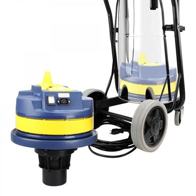 Aspirateur commercial sec et humide capacité de 28,8 L (7,6 gal) - cuve en métal - sur chariot - cuve basculante - prise pour balai électrique - boyau de 3 m (10') - manchons en métal - brosses et accessoires inclus