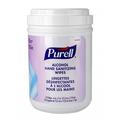 Lingettes désinfectantes pour les mains - Purell - alcool éthylique 62% - non parfumé - 175 lingettes par distributeur - Produits à utiliser contre le coronavirus (COVID-19)