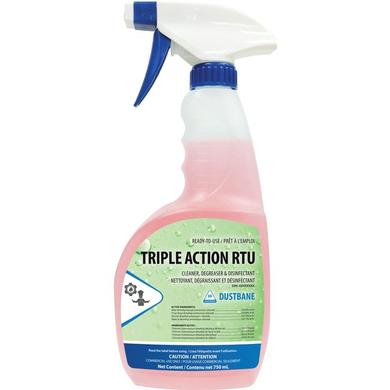 Action triple - nettoyant, dégraissant et désinfectant, Bouteille à gâchette