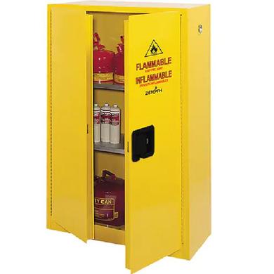 Flammable Storage Cabinet, 45 gal., 2 Door, 43